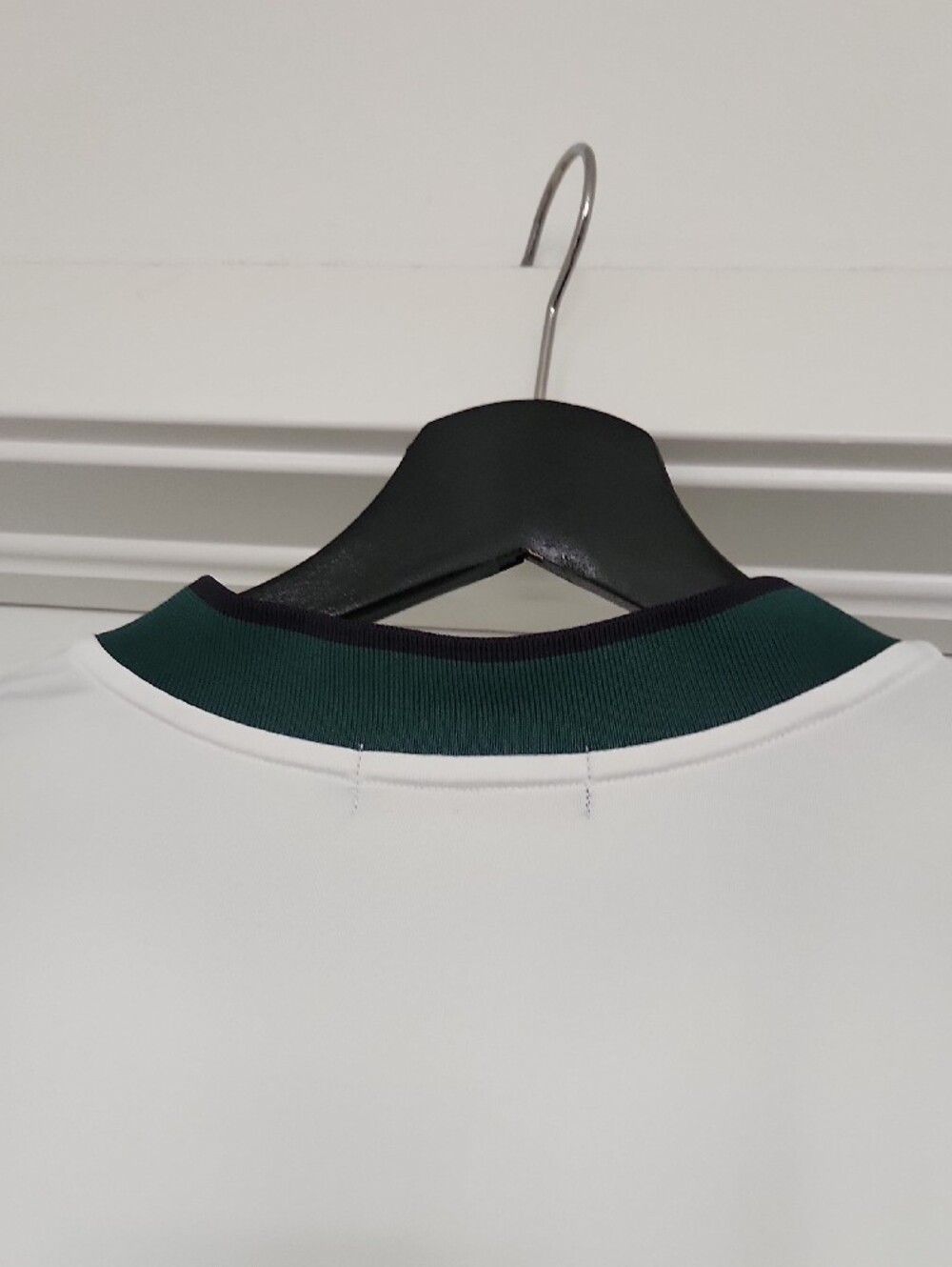White Polo with Teal and Black Horizontal Stripes - Men - Picture 7 of 7